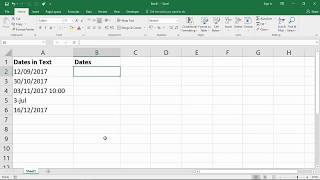 Excel DATEVALUE Function  Convert Text to Date [upl. by Euqnom]