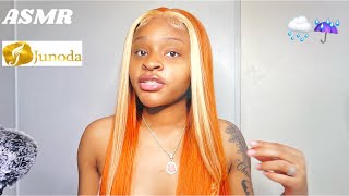 ASMR  Ombré Wig Install W Rain Sounds Ft Junoda Hair By Sezzle [upl. by Lladnek34]