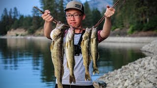 Fort Spokane Walleye and Bass Fishing  Bank Fishing Grind [upl. by Natye]