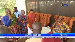 A Former PDP Deputy Governorship Candidate John Yakubu And Groups Felicitate With Esama Of Benin [upl. by Eeznyl80]