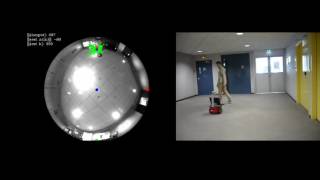 Moving object detection tracking and following using an omnidirectional camera on a mobile robot [upl. by Nyladgam]