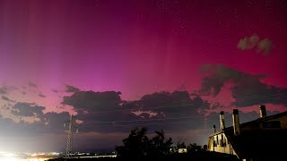 Aurora  Northern Lights from Campomarino CB  ITALY [upl. by Gilbertson]