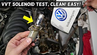 HOW TO TEST VVT SOLENOID CLEAN VVT SOLENOID ON VW TOUAREG JETTA GOLF TIGUAN EOS PASSAT [upl. by Gonick]