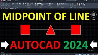 How to Find Midpoint of a Line in AutoCAD 2024 [upl. by Orferd]