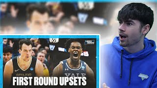 BRITS React to Every First Round Upset by a DoubleDigit Seed  2024 March Madness [upl. by Maddock]