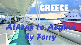 Traveling by Ferry in Greece  Ferry Travel from Athens to Aegina Island [upl. by Barboza]