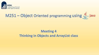 M251 Meeting 4  ObjectOriented Programming using Java  شرح بالعربي [upl. by Lorrimer678]