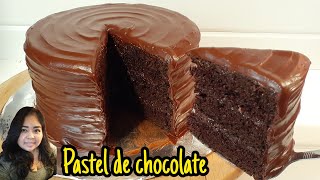 PASTEL de CHOCOLATE estilo MATILDA súper HÚMEDO y chocolatoso sin usar batidora [upl. by Nele]