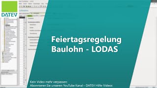 Feiertagsregelung Baulohn LODAS [upl. by Noak]