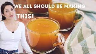 Best Bone Broth Recipe EVER amp Easiest  Bone Broth Benefits [upl. by Eiduj]