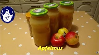 Apfelmus selbst gemacht einfach und lecker einmachathon2017 [upl. by Elehcar549]