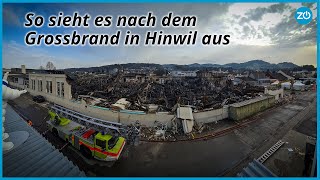 So sieht es nach dem Grossbrand in Hinwil aus [upl. by Pouncey]