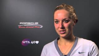 Interview Sabine Lisicki GER  Porsche Tennis Grand Prix 2013 [upl. by Ibbie25]