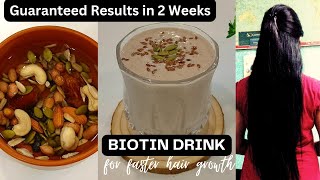 Biotin Breakfast Smoothie For Extreme Hair Growth  Hair Fall Control Smoothie [upl. by Nnahoj195]