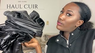 TRY ON HAUL IDÉES TENUES EN CUIR [upl. by Yerdna]