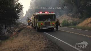 07282024 Butte Meadows CA  Park Fire Continues to Spread Hotshot Crews Active Fire on HWY 32 [upl. by Nirtiak]