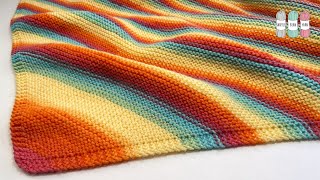 How to Knit a Corner to Corner C2C Garter Stitch Blanket  Rectangle or Square [upl. by Allister]