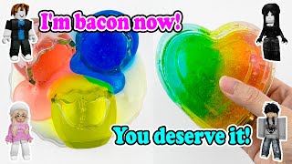 Slime Storytime Roblox  I turned my bullies into poor Bacons [upl. by Atinram]