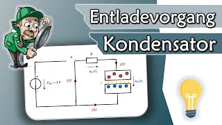 Wie funktioniert ein Kondensator Entladevorgang Spannung und Strom  Gleichstromtechnik  12 [upl. by Sabas9]