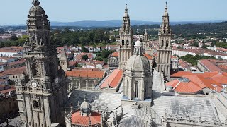 Spain Santiago de Compostela Cathedral etc  by Drone [upl. by Inol]