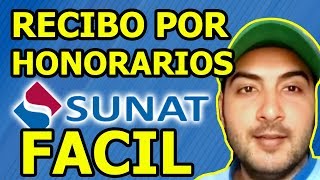 Como sacar recibo por honorarios SUNAT  VENEZOLANOS EN PERÚ 2019 [upl. by Aay]