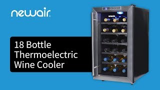 18 Bottle Thermoelectric Wine Cooler  NewAir AW181E [upl. by Nylinej]