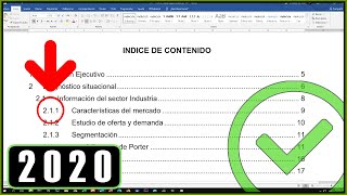 WORD Como hacer un INDICE automático para Tesis Tesina Monografías y otros documentos [upl. by Verity]