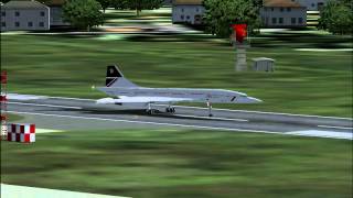 British Airways Concorde Flight Simulator FS9 departs Baltimore BWI Airport circa 1986 [upl. by Nylarat]