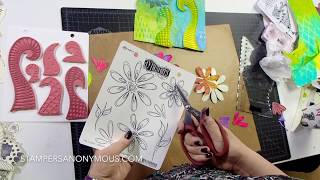 Create a Flower Page  Dylusions by Dyan Reaveley [upl. by Rozek301]