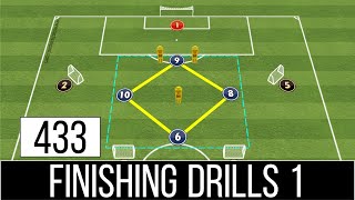 Finishing Drills Football  Soccer 433 Formation [upl. by Urbas554]