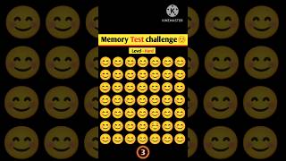 Memory Test challenge ☺️viral shortvideo challenge iqtest iqleveltest power emojy question [upl. by Novaj]