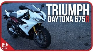 2017 Triumph Daytona 675R  First Ride [upl. by Niwde172]