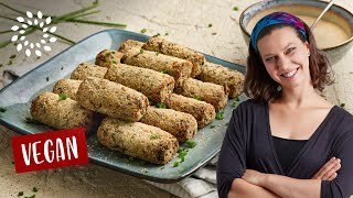 Knusprige Blumenkohl Kroketten selber machen Rezept  Vegan [upl. by Aggie]