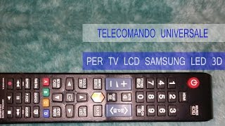 TELECOMANDO UNIVERSALE PER SMART TV SAMSUNG 3D [upl. by Hackett]