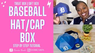 Baseball Cap Box  How to make Baseball Hat Gift Box  DIY HAT TREAT BOX TUTORIAL [upl. by Appleton188]