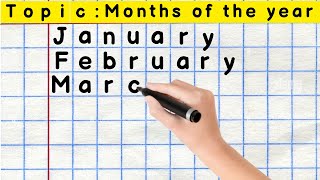 Months of the year  months of the year spelling  January February Months Name  Months in a year [upl. by Elletsyrk137]