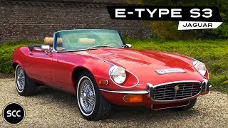 JAGUAR ETYPE V12 Cabriolet 1974  Modest test drive  E Type V12 XKE Engine sound  SCC TV [upl. by Jerrome]