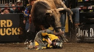 WRECK PBRs Pistol Robinson breaks both legs at Madison Square Garden [upl. by Jaime]