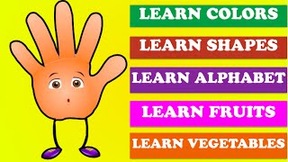 Finger Learning Collection  Learn Colors  Learn Shapes  Learn Alphabets [upl. by Hilary247]