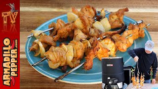 How to Make Kebabs in Big Easy Oil Less Fryer  Chicken Tikka [upl. by Gerti]