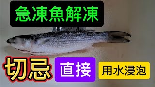 其他急凍魚解凍方法 急凍魚解凍凍魚快速熔雪Thawing frozen fish [upl. by Zetra]