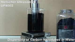 Ultrasonic Dispersing of CarbonNanotubes in Water  Hielscher Sonicator [upl. by Dib]