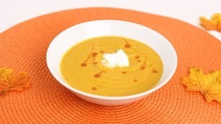 Roasted Butternut Squash Soup Recipe  Laura Vitale  Laura in the Kitchen Episode 660 [upl. by Eyllek645]