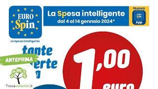 VOLANTINO EUROSPIN dal 4 al 14 gennaio 2024 anteprima [upl. by Noivert]