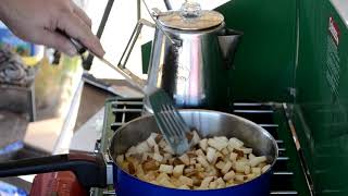 How To Cook Pan Fried Potatoes Using A Camp Stove [upl. by Meunier]