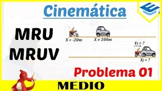 Cinemática  Ej1 MRU y MRUV  Nivel Universitario [upl. by Bernelle641]