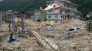 Poland today Flash floods sweep bridges houses and cars into the waste in Głuchołazy [upl. by Onitnas627]