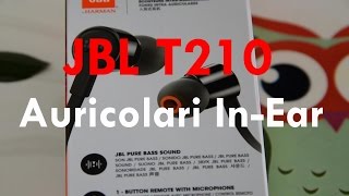 JBL T210 Auricolari InEar  Nero [upl. by Telford]