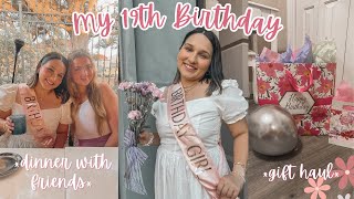 MY 19TH BIRTHDAY VLOG🎂 dinner with friends  getting ready  taking pictures  presentgift haul [upl. by Mercier]