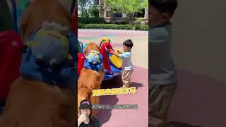 ADEK NAIK MOTORAN SAMA DOGGY BELI ES KRIM MAIN AYUNAN ⁉️shorts funny dubbing [upl. by Quillan]